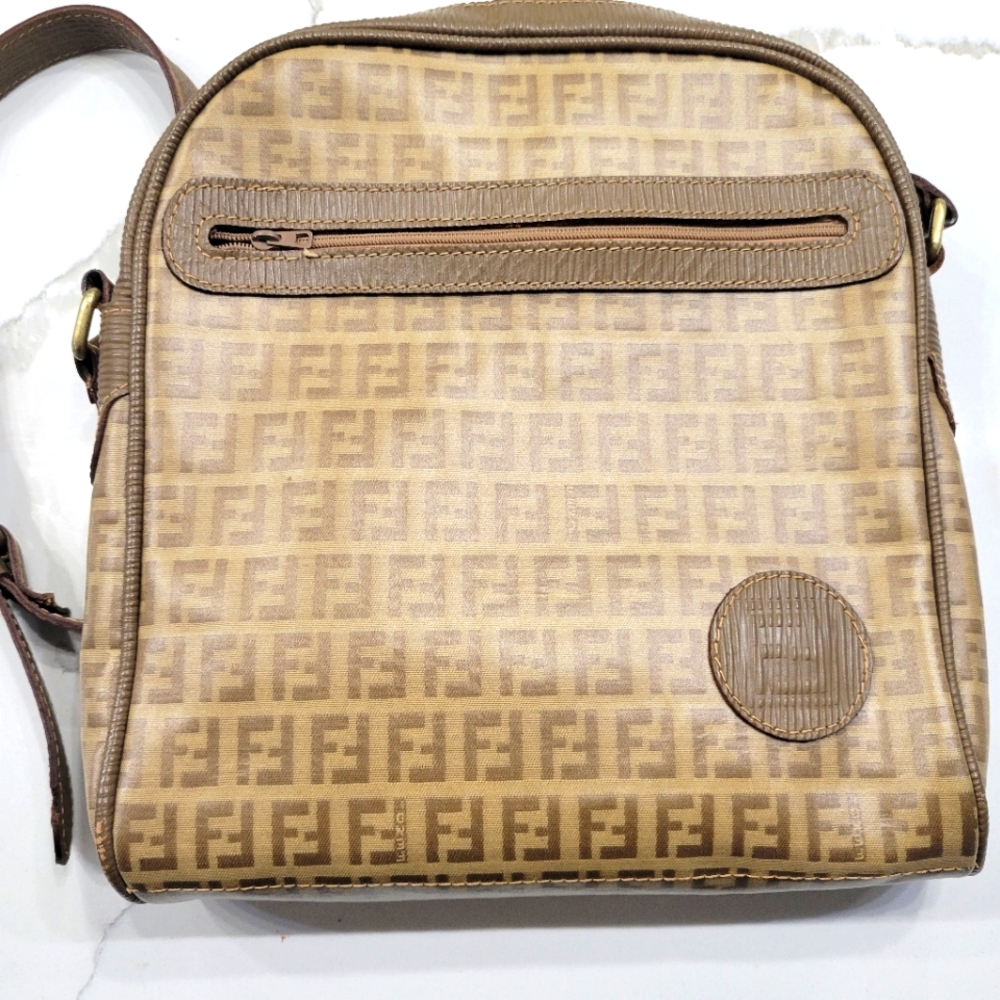 Fendi Zucca Logo Unisex Crossbody Bag